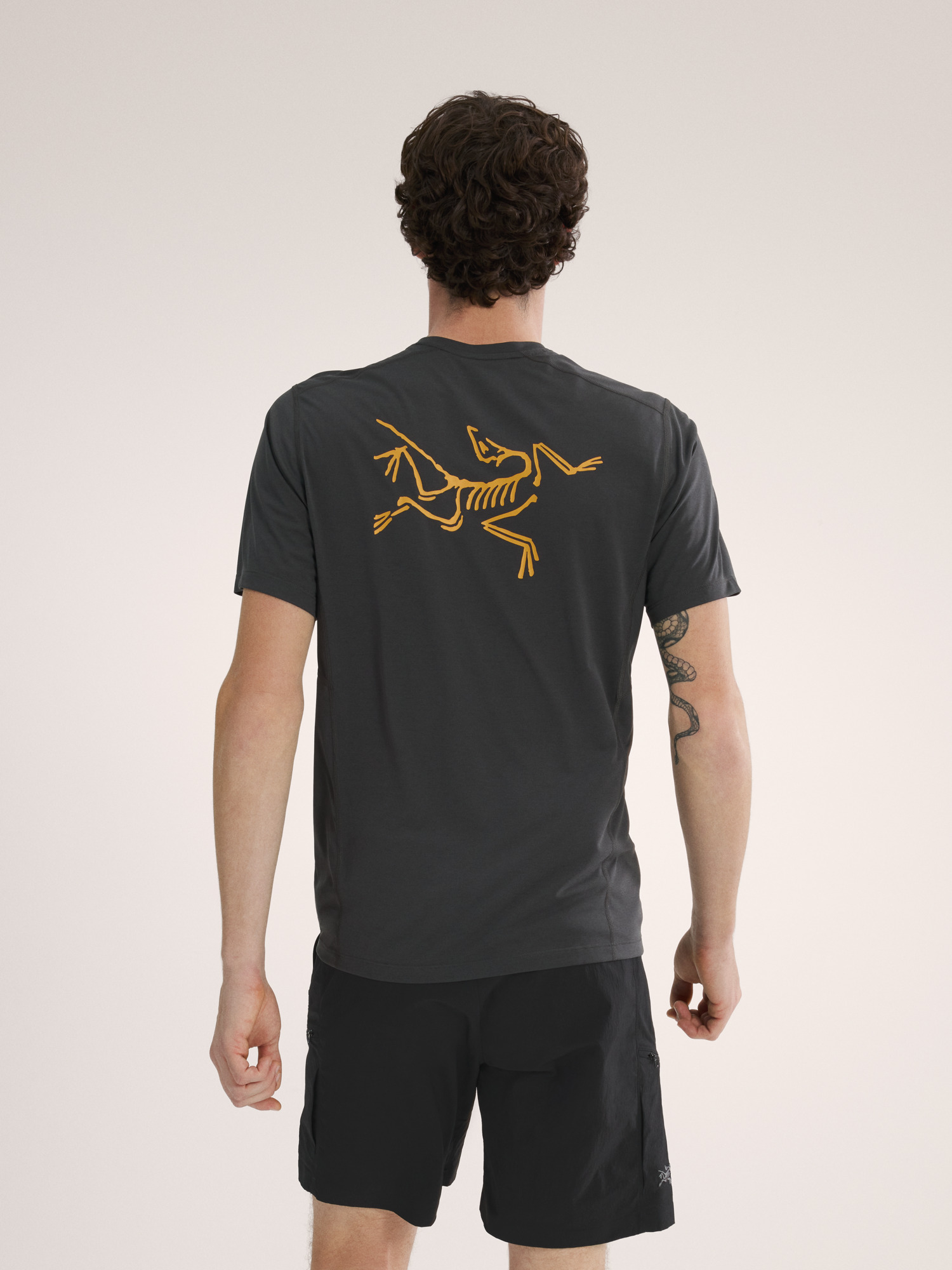 Product Image https://product.arcteryx.co.kr/images/products/686348/S26_X000007312_details_Motus_Crew_Neck_Arc_Word_Shirt_SS_Black_Heather_Back_View.jpg